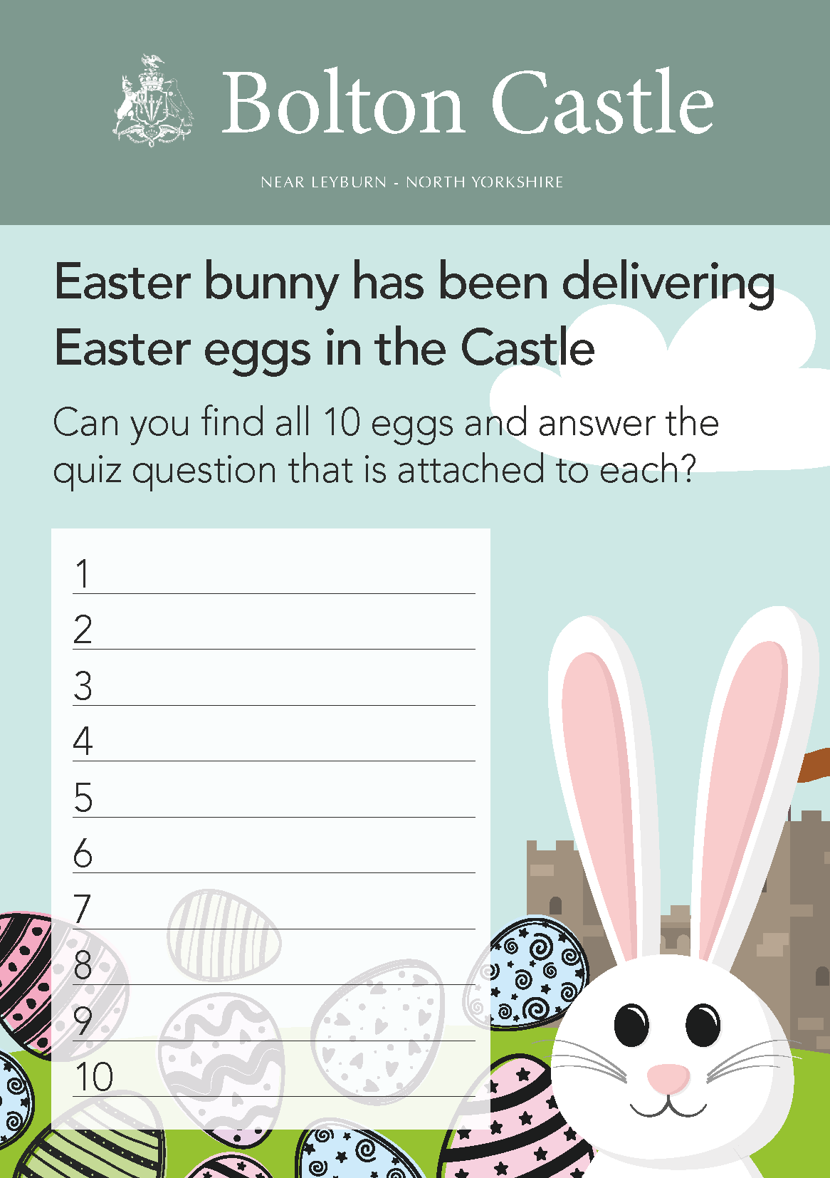Bolton Castle easter flyer