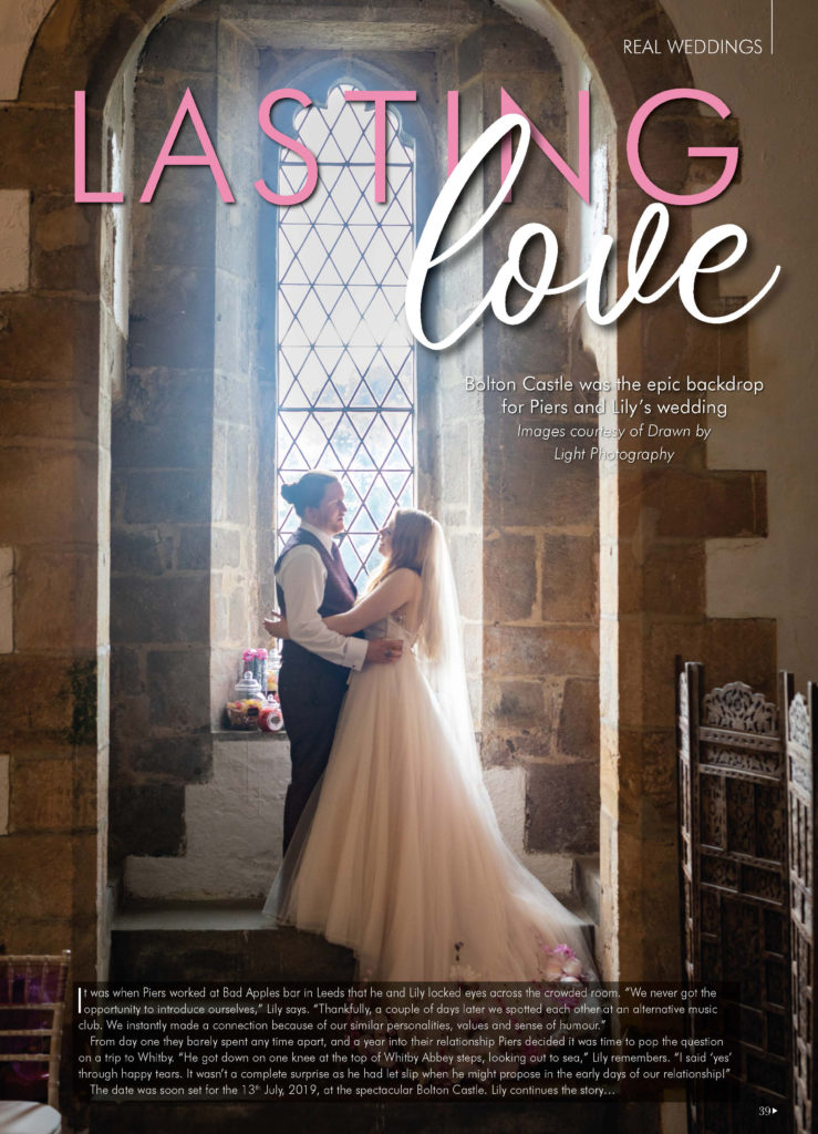 Bolton Castle featured in the March/April issue of Your Yorkshire Wedding